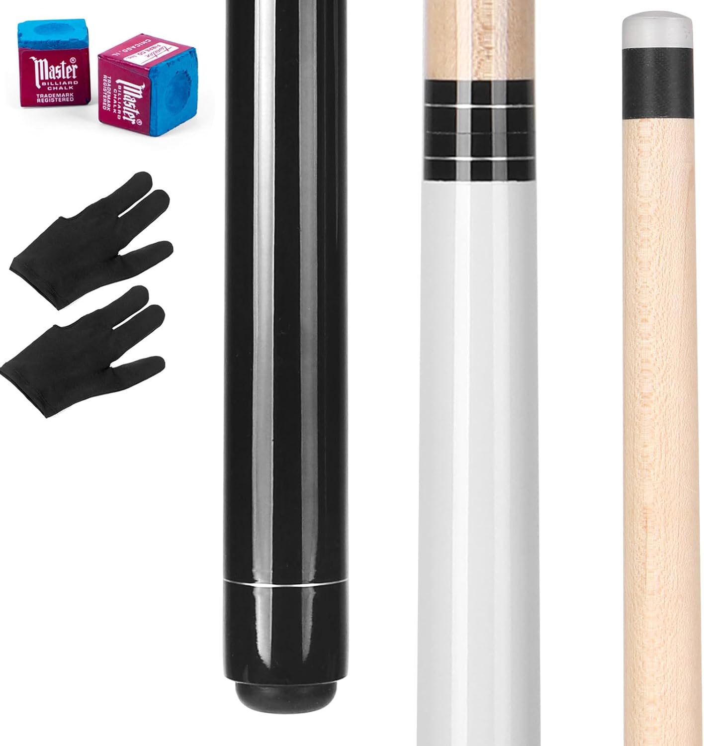 IIQ 2 in 1 Jump Break Stick 23~25oz 28oz Heavy Hitter Jump Break Pool Cue Stick 3 Pieces Canadian Maple Wood