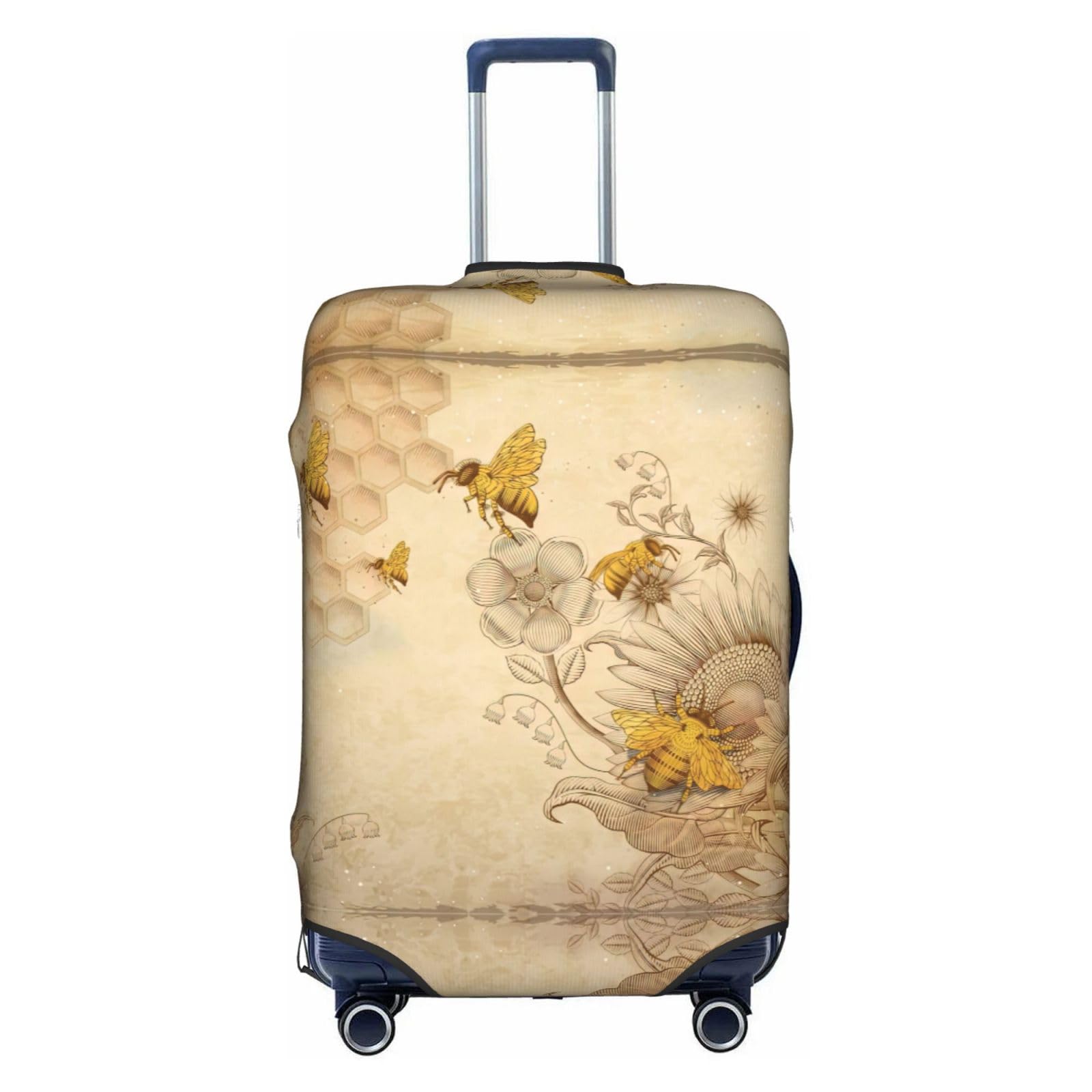 Housse de bagage rurale motif abeilles pour valise 45-81 cm