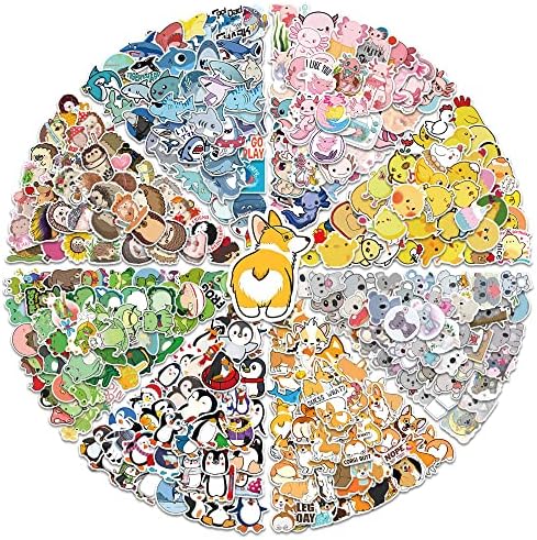 Cute Animal Stickers 400pcs Kawaii Fashion Cartoon Stickers Waterproof for Teens Girls and Boys Birthday Gift Party Favors (Animal 400pcs)