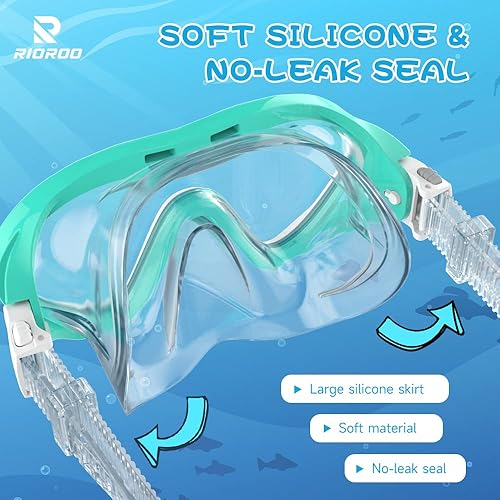 Miniatura 5 de RIOROO Gafas de natación para niños con cubierta para la nariz, gafas de natación para niños pequeños de 4 a 14 años, niños y niñas, jóvenes,