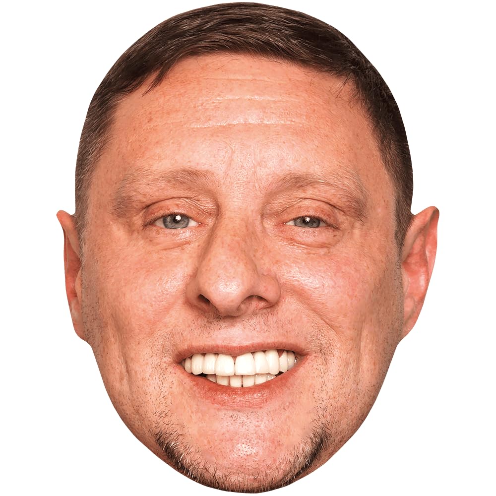 Celebrity Cutouts Lifelike Shaun Ryder (Young) Celebrity Mask, Flat Card Face, Fancy Dress Mask