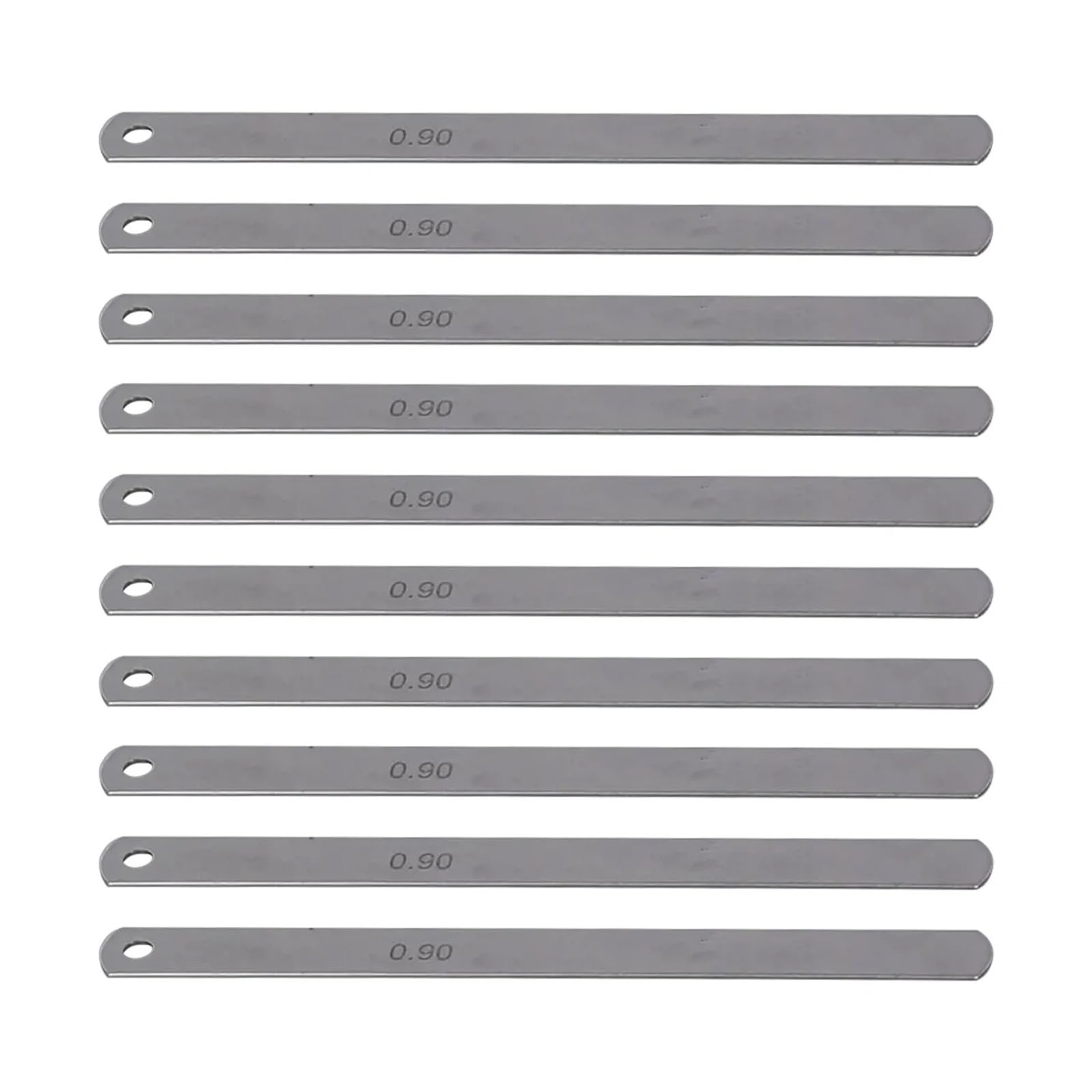 Galgas de espesores, Calibrador de espesores acero métrico 10 hojas, calibre llenado 0,9 mm espesor, for válvulas compensación for medir la holgura las y configuración guitarra