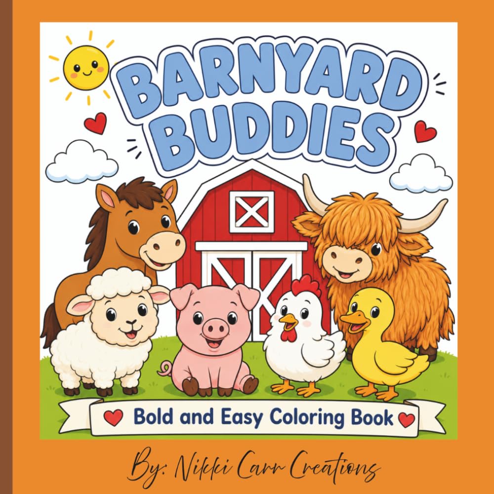 Barnyard Buddies: Bold and Easy Coloring Book