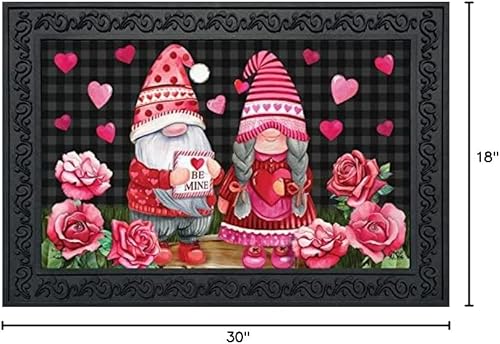 Miniatura 10 de Briarwood Lane Felpudo de San Valentín con diseño de corazones de San Valentín, 30 x 18 pulgadas, para interior y exterior