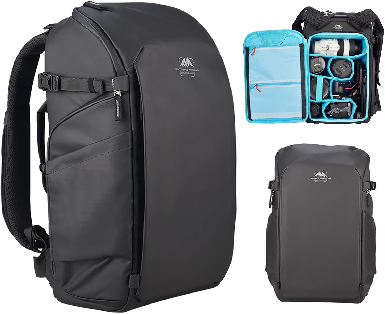 26L Water-Resistant Camera Backpack for DSLR & Mirrorless Cameras – Travel-Friendly Photography Bag with Lens, Tripod, and 16" Laptop Storage – Black 26L Black