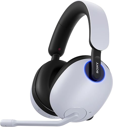 Sony INZONE H9 Wireless Noise Cancelling Gaming Headset with Boom Microphone for PC/PS5, White