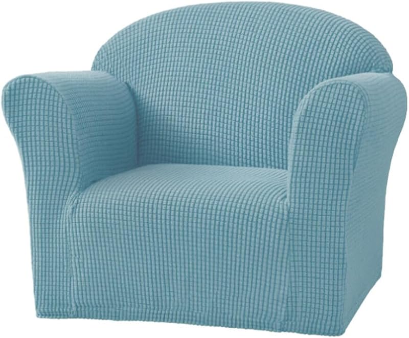 YIUPEDRFG Funda elástica para Silla de excelente Elasticidad, protección Total y Comodidad, Funda de sofá para niños de poliéster Suave y Transpirable, Azul Claro
