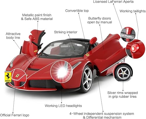 Miniatura 5 de Coche de juguete Ferrari con control remoto  Rastar 114 Ferrari LaFerrari Aperta RC Drift Car