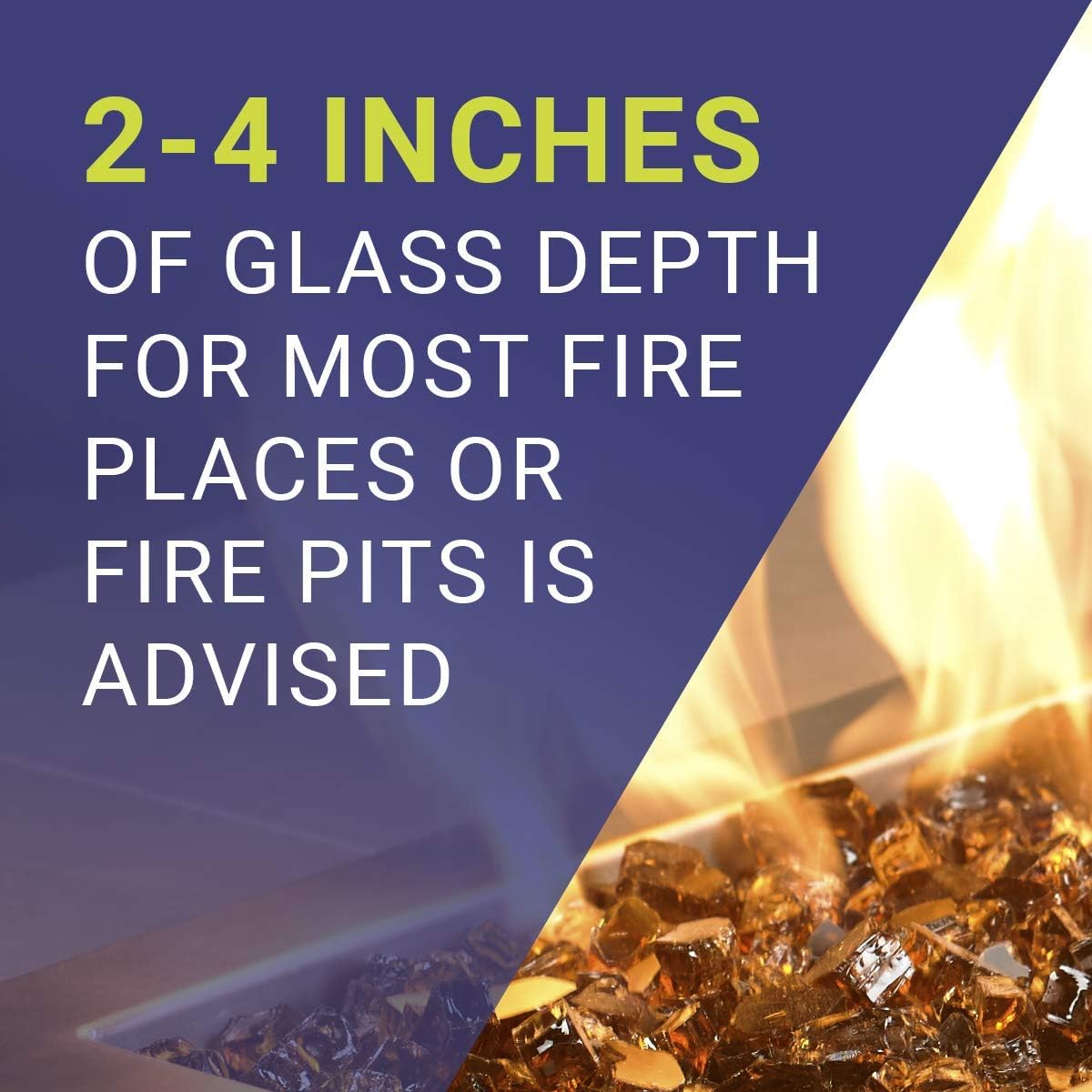 1/4" Bronze Reflective Fire Glass, 20 lb. Bag