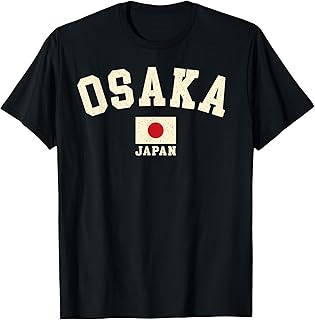Vintage Osaka Japan Japanese Flag Souvenir Retro Graphic T-Shirt