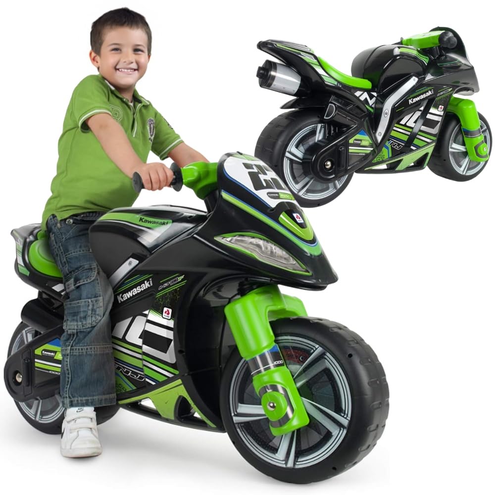 Moto Correpasillos Infantil Winner XL Negra para Niños 4 Años 5 Años 6 Años 7 Años con Diseño Estable y Deportivo Ruedas Anchas y Asa de Transporte – INJUSA
