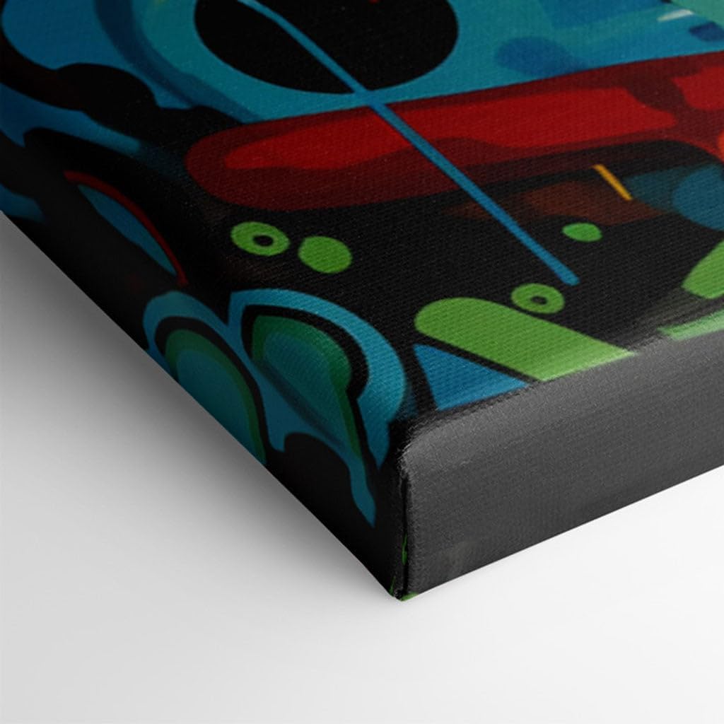 Canvas for Living room. Unveiling Vibrancy: A Kaleidoscope of Colors in Abstract Mural Mastery, 27 x 18 inch Canvas Wall Art - Contemporary Masterpieces - Modern Home Decor - 69x46 cm (27x18 inch)
