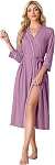VINTATRE Robes pour femmes Soft tricot peignoir longue robe légère casual dames vêtements de salon avec poche