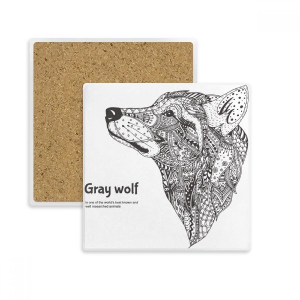 Dessous de verre loup gris idéal pour sublimer vos pauses café et apéritifs