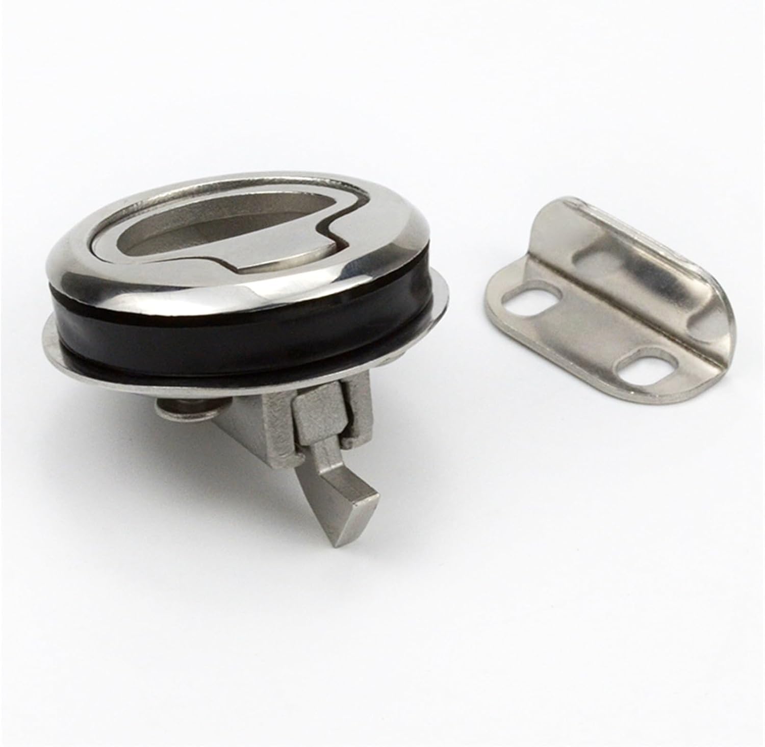 Panel Lock Stainless Steel Flush Pull Slam Latch Furniture Handle Lock Knob Car Toolbox Accessories 1Pcs(739-3)