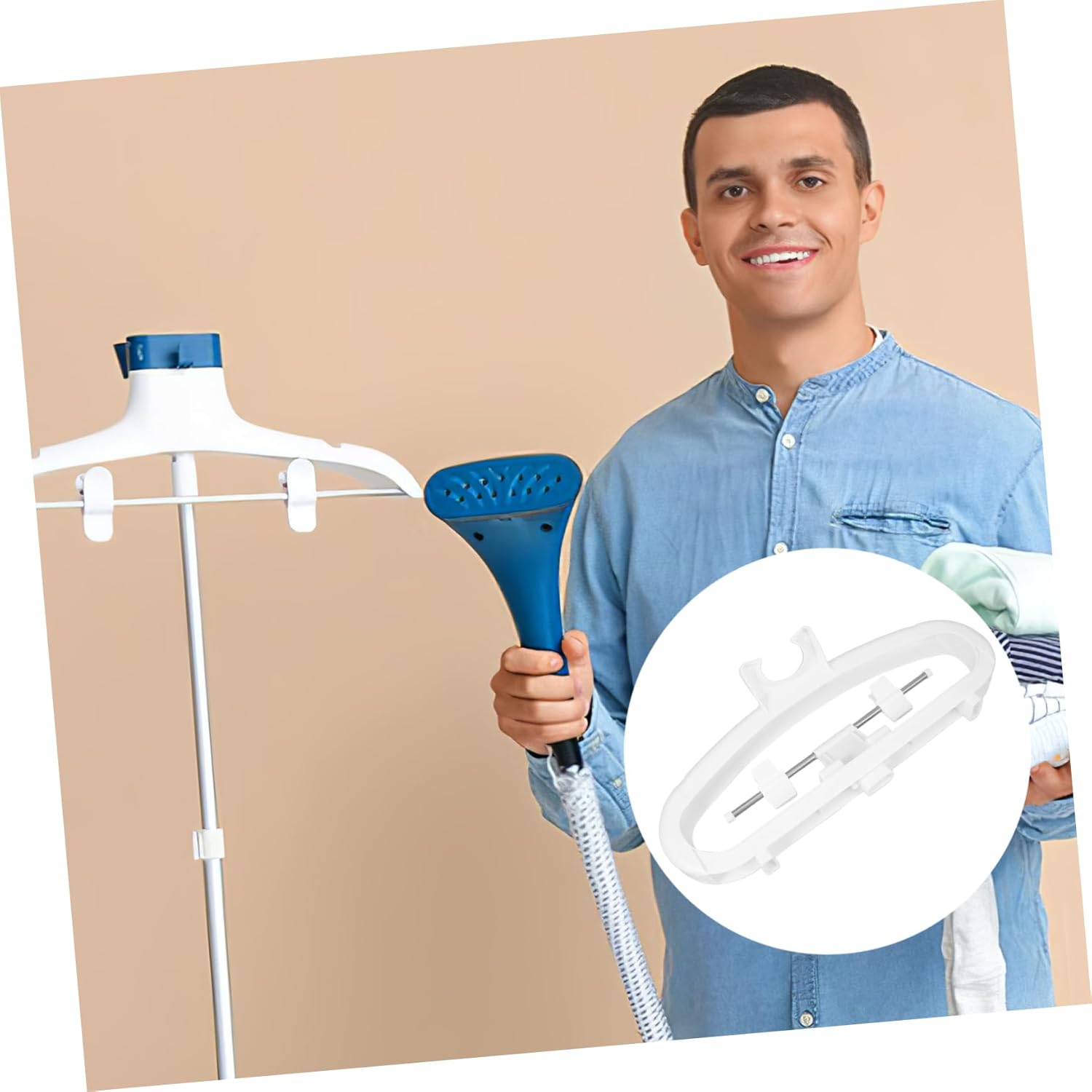 Levemolo Garment Hanger Pants Clip Steam Ironing Steamer Hanger Reusable for Drying Rack