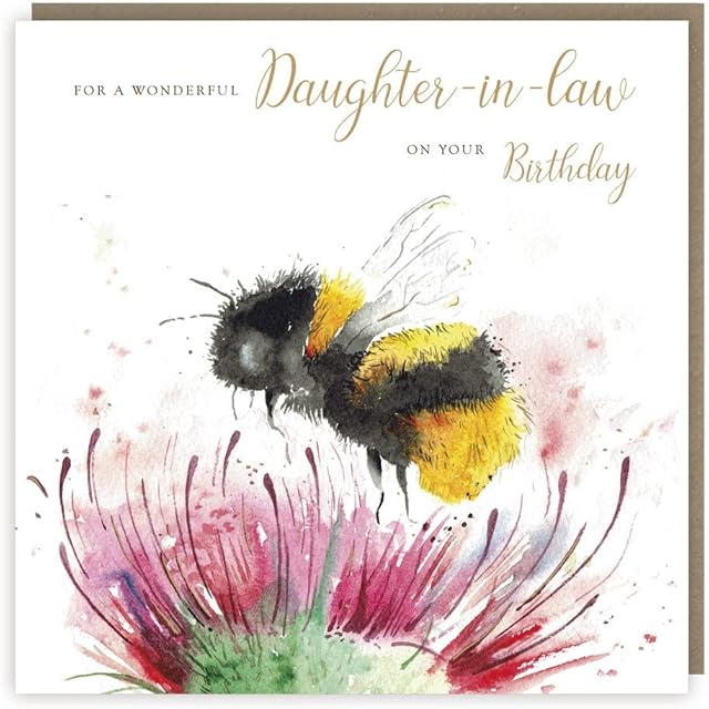 Tracks DAUGHTER IN LAW Birthday Love Country Foil Fleck Greeting Card, 159cm x 159cm / 6.25 x 6.25 Inches, LC069