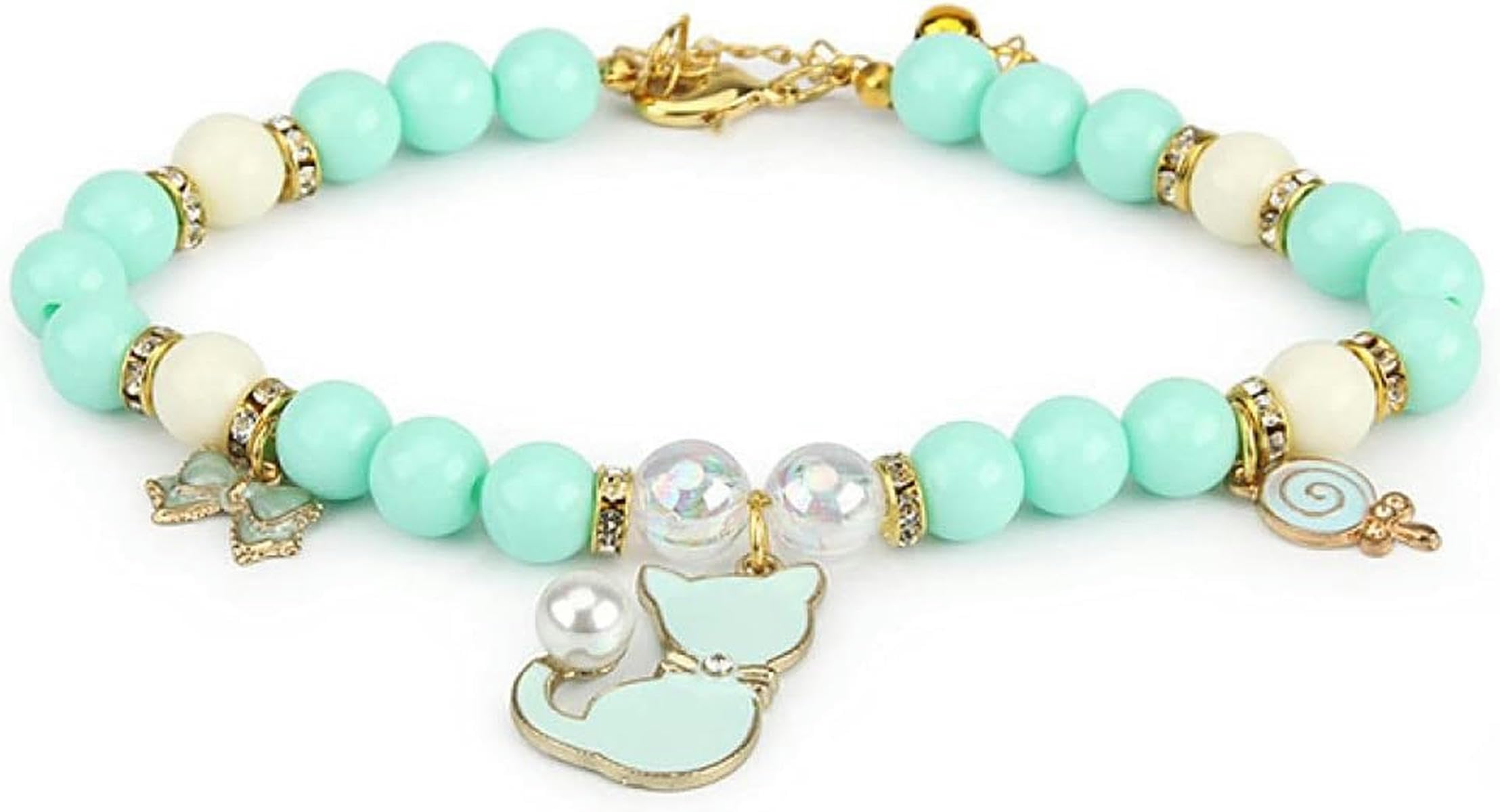 Collier pour chien avec fleurs et strass réglable taille C-XS pour petit chat