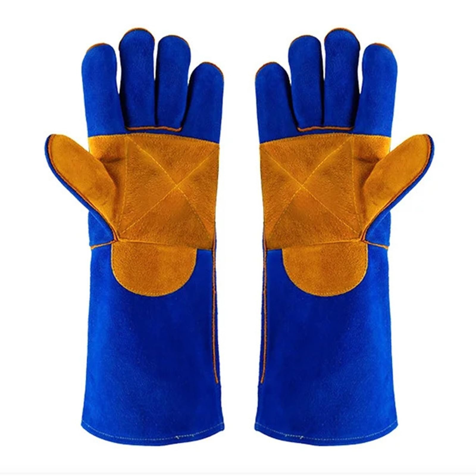 Générique Compatibles avec les gants de travail de soudage longs en cuir souple, conception épaisse for les tâches de travail industrielles sur site(12 pair)