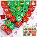 Produktbild HOWAF 24 Weihnachten Selbstfärbend Stempel mit 72 Selbstklebend Geschenkaufkleber, Weihnachts Stempel Sticker Set für Kinder Basteln Geschenk Etiketten Karten Umschlag Weihnachts Mitgebsel
