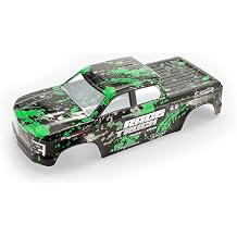 HAIBOXING 18859E RC Car Body Shell Green, 1/18 Scale Replacement Truck Body with Decal Sheet, Compatible with 2025 Version RC Trucks 18859E P1864