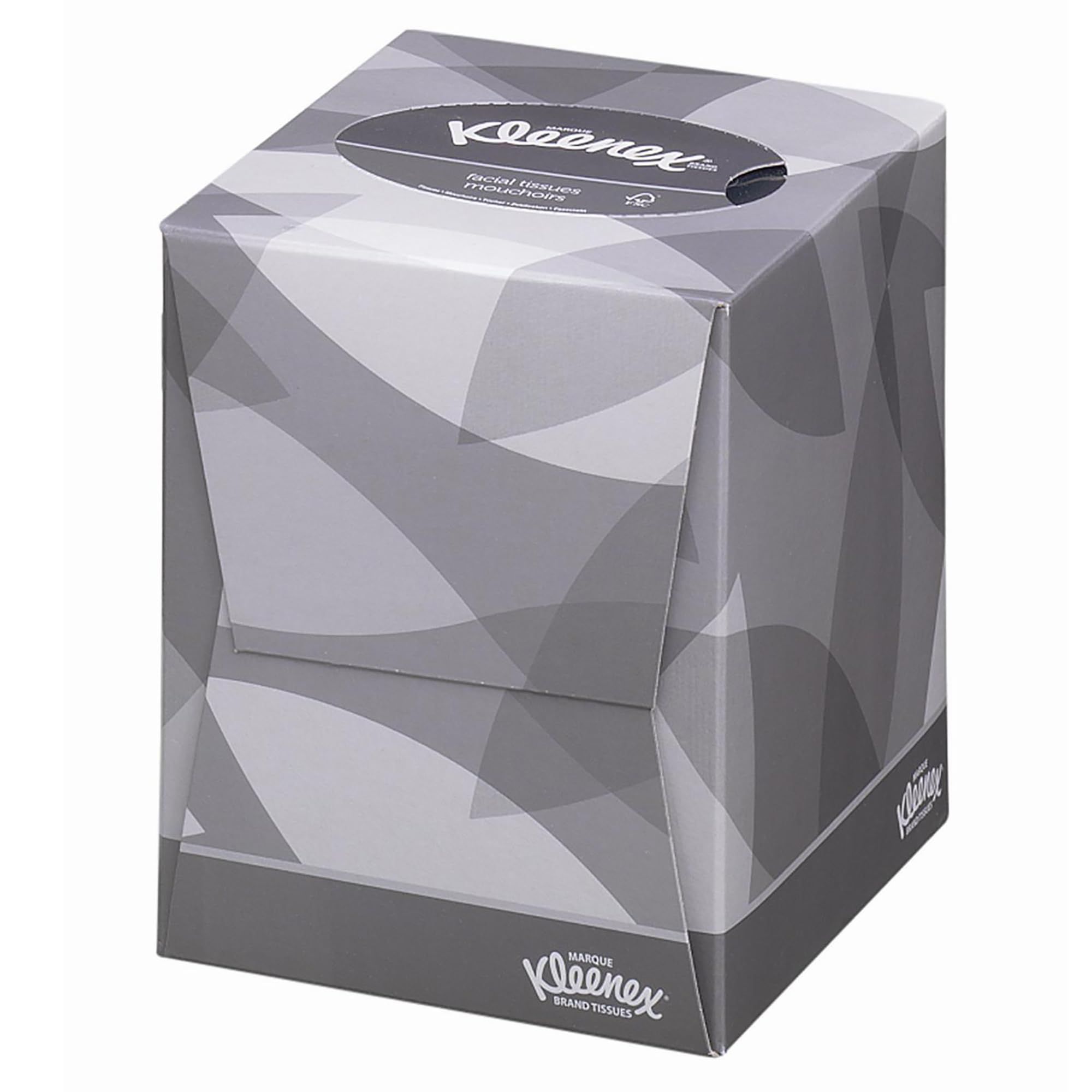 Kleenex Caja de Pañuelos Cúbicos 8834, 2 Capas, Suaves y Resistentes, Sin Fragancia, 12 Cajas x 88 Hojas (1.056 total)