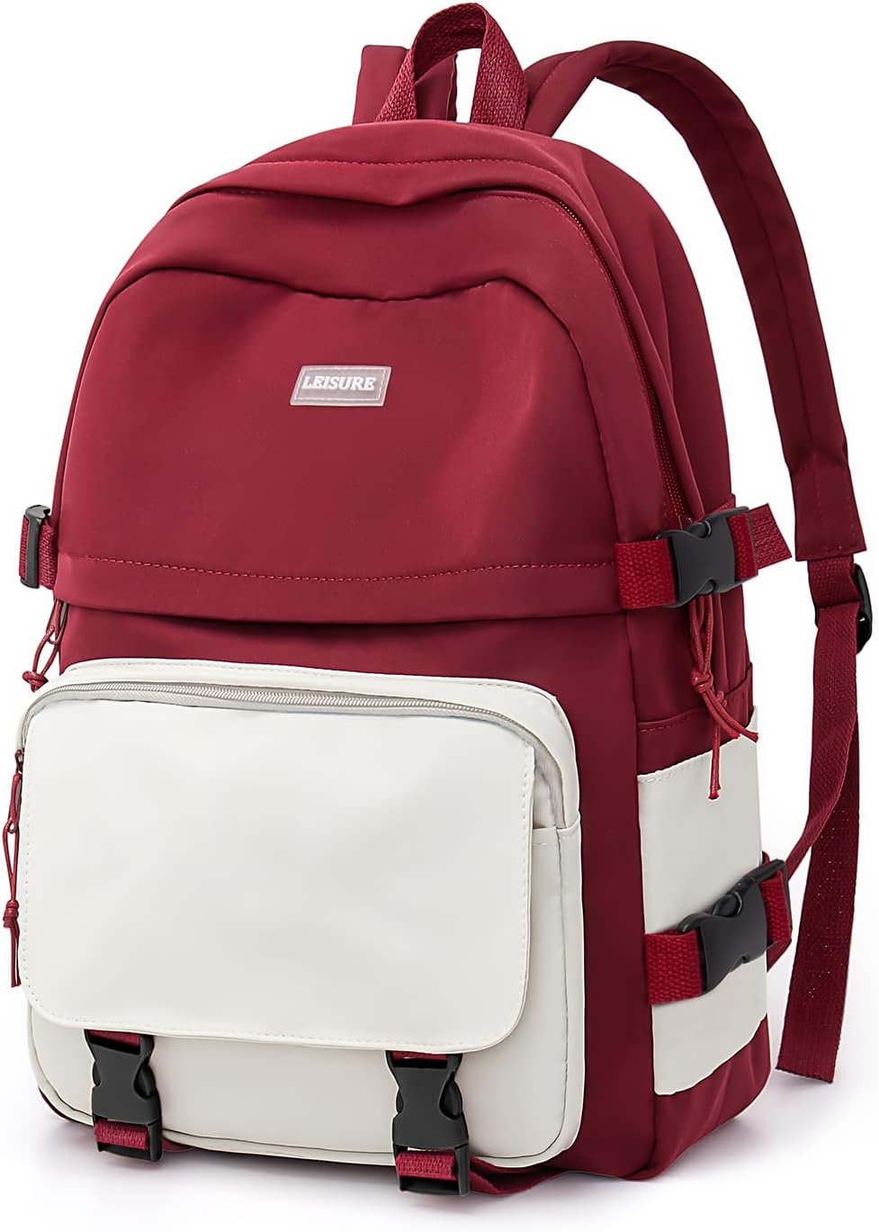 weradar Middle School Backpack For Teen Girls,Cute College Backpack For Women Men,Waterproof Travel Rucksack Casual Daypack,High School Bookbags Boy,Kawaii Students Bag(Red)