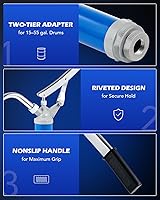 Vista 6 de Orion Motor Tech Bomba de barril de acción de palanca, bomba manual de barril resistente con tubo de succión telescópico que se adapta a tambores