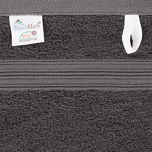 NatureMark 12 Asciugamani, 100% Cotone, Grigio