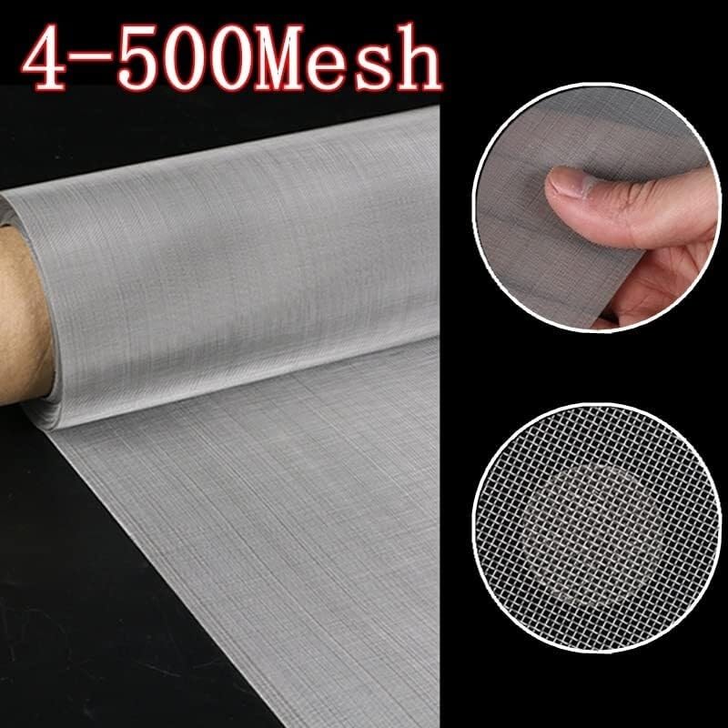 1 pièce Maille en fil métallique tissée en acier inoxydable 304 4-500 Mesh 100x100 cm Filtre de qualité alimentaire Réparation avant métallique Fixation de maille(400Mesh 30Micron)