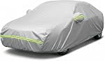 Favoto Car Cover Waterproof Sedan Cover 6 Layer Heavy Duty Universal Fit 450-495 cm Outdoor UV Protection All Weather Dustproof Snowproof Windproof Scratch Resistant with Side Zipper Vehicle Cover