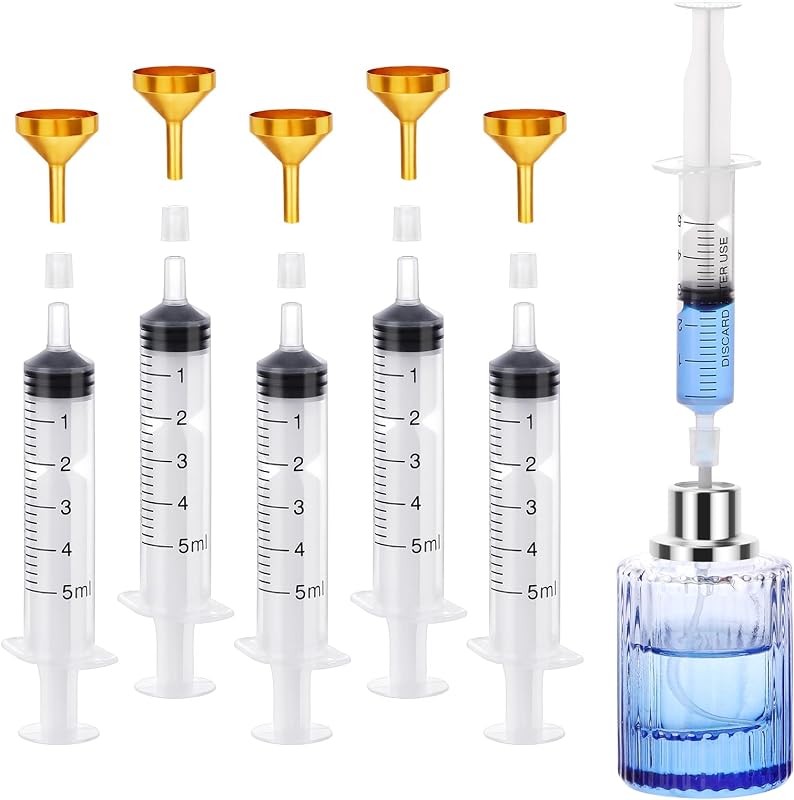 Segbeauty Kit com 10 Ferramentas para Refil de Perfume, 5 unidades de 5 mL e 5 funis