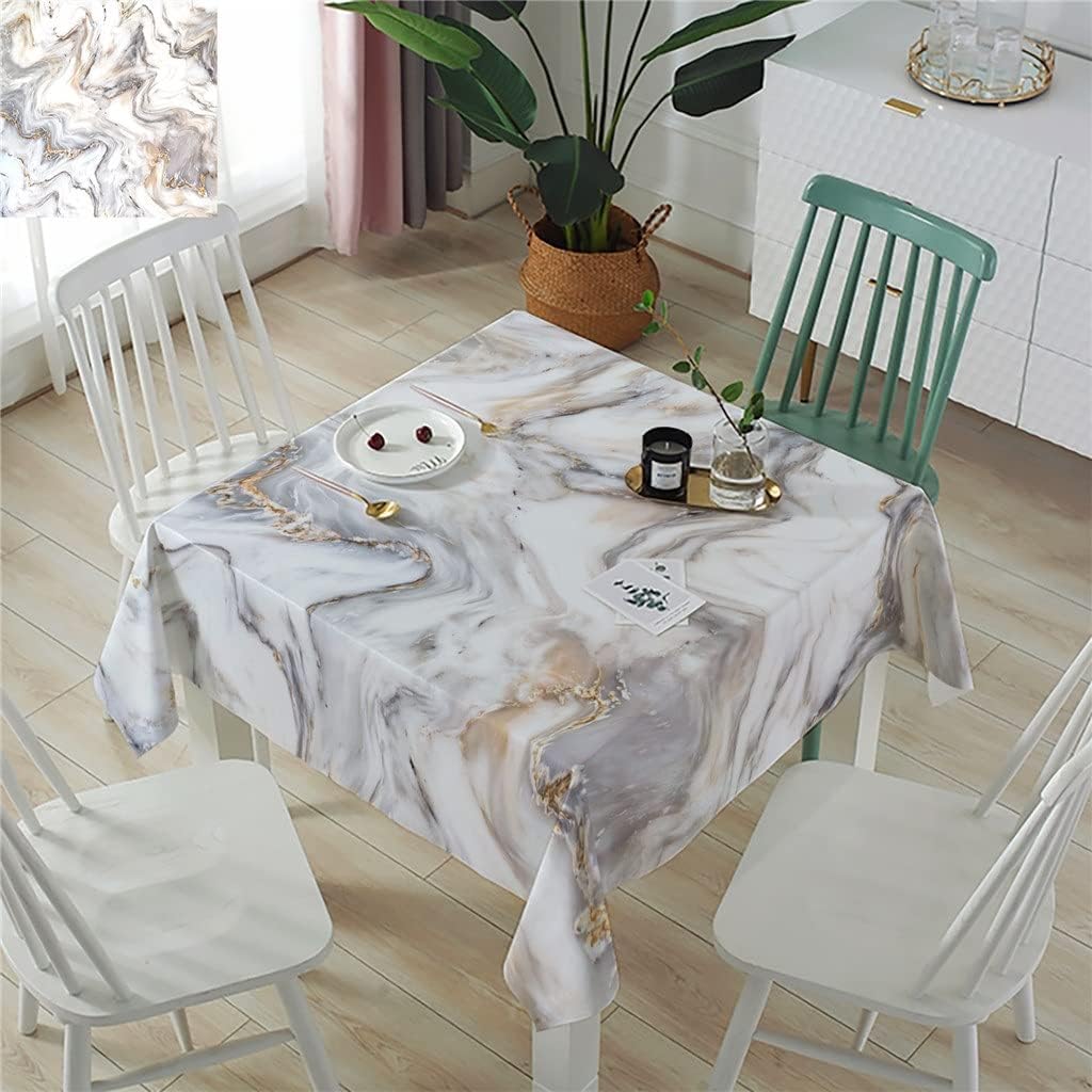 Graffiti White Marble Table Covers Dining Coffee Waterproof Tablecloth Wedding Party Decor Tablecloth Picnic Blanket(153x305cm)