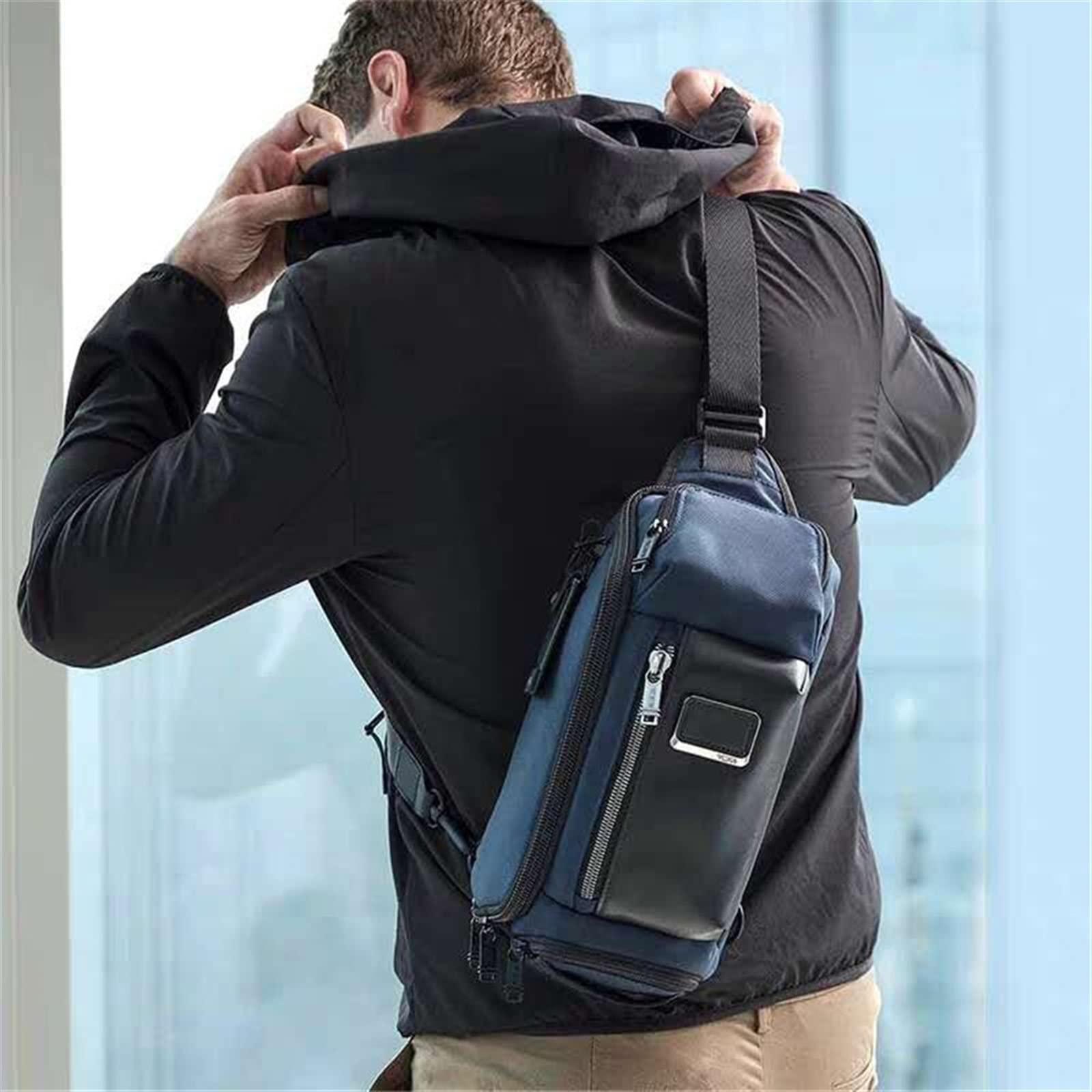 DieffematicXB Torba męska Outdoor Sports Chest Bag Versatile Men's Convenient Mesh Breathable Chest Bag Waterproof (Color : C)