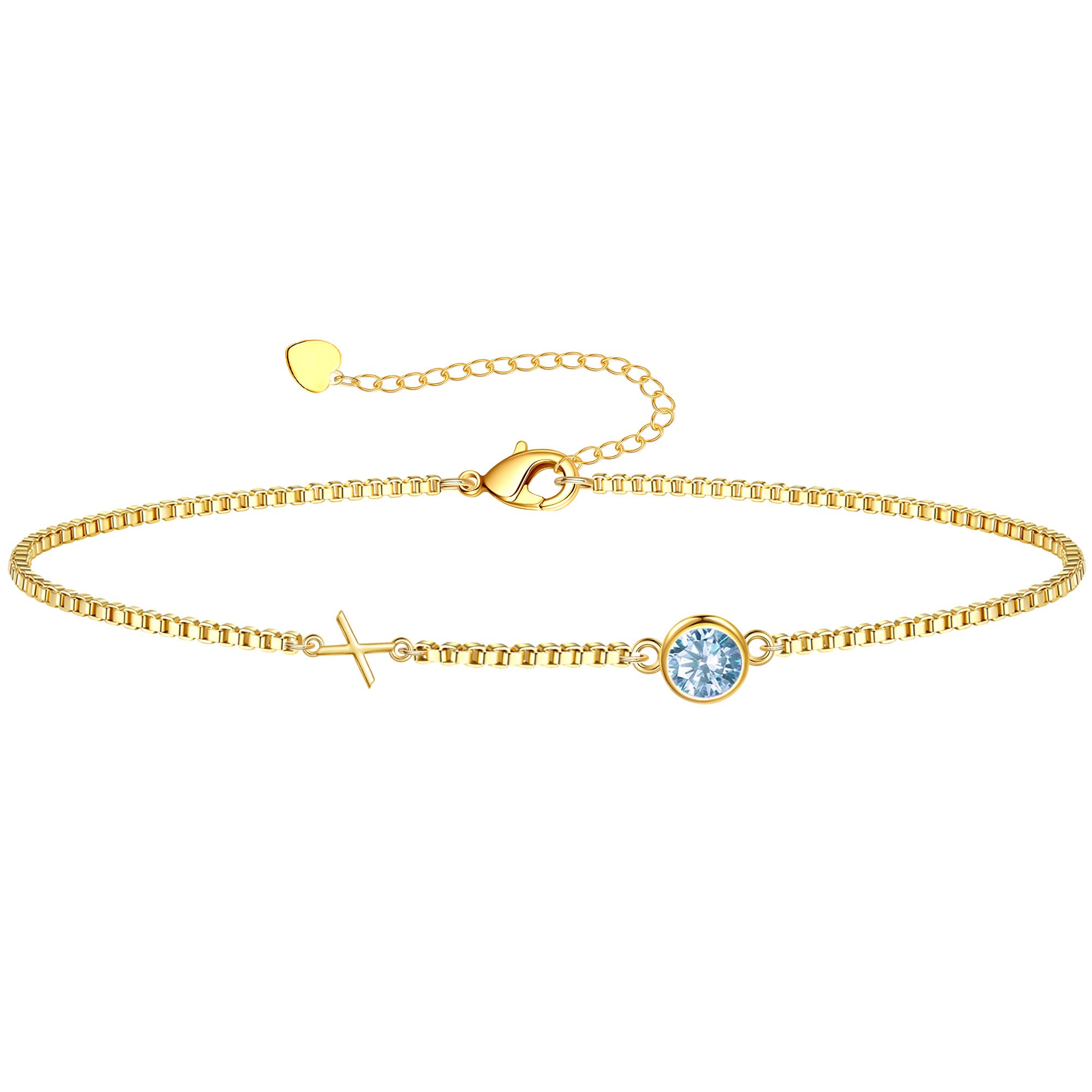 Birthstone Bracelets for Women, Initial Bracelet Teen Stocking Stuffers Birthday Gifts for Teen Girls Initial Bracelet Trendy Letter A-Z Dainty Bracelet 21st 30th Mom Birthday Gift Birthstone Jewelry