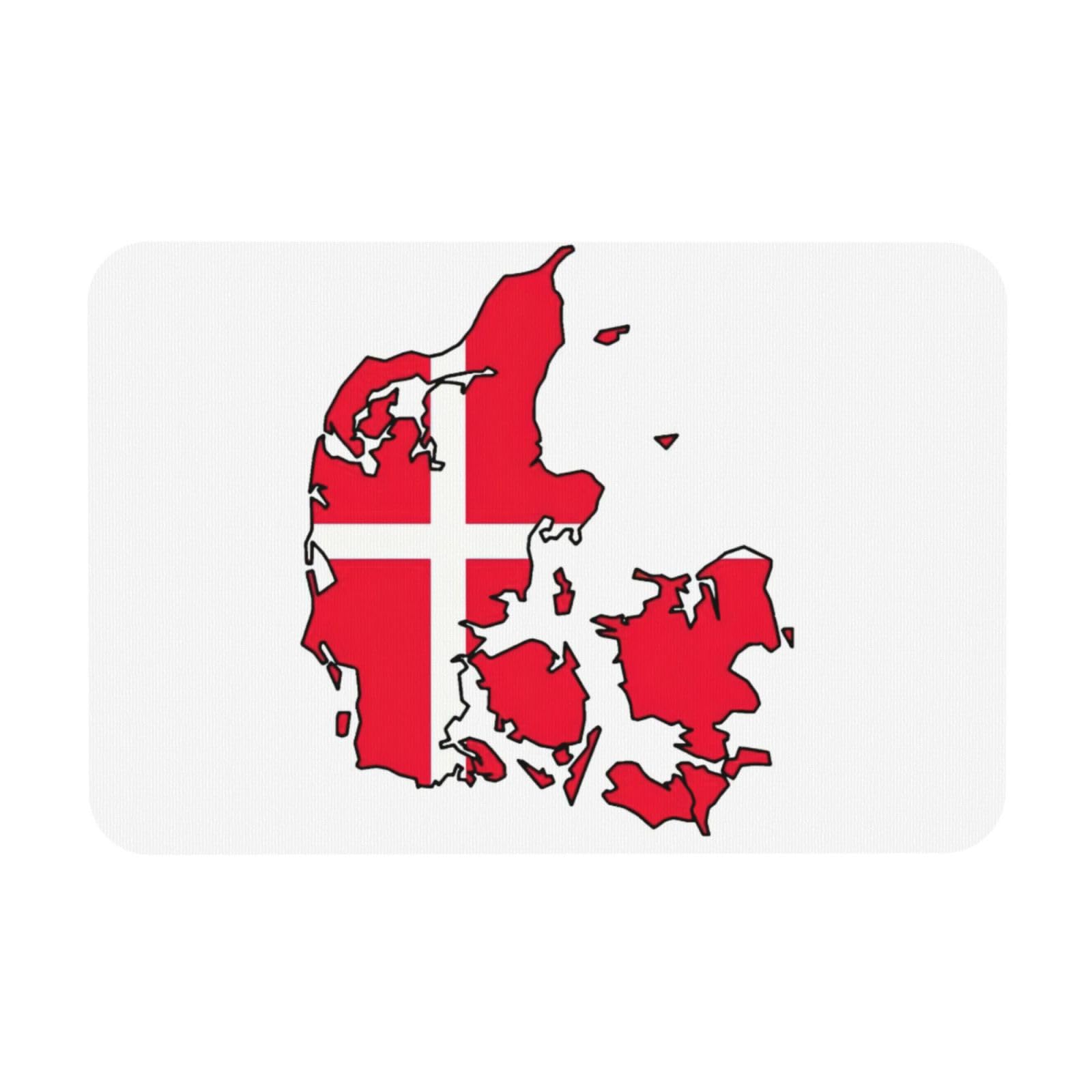 Danish Flag Map Print Bath Mat Diatomaceous Shower Mat Absorbent Rubber Mat for Shower Floor for Bathroom Non Slip