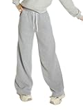 Girl's Wide Leg Loose Sweatpants Open Bottom Atheltic Casual Baggy Sweat Pants