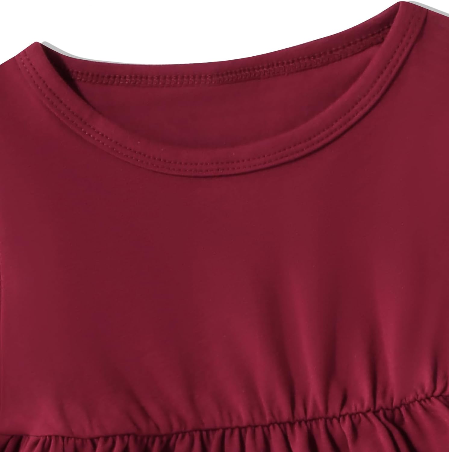 oklady Todder Kids Girls Clothes Solid Color Ruffles Top Bow Flared Jeans 2PCS Fall Girls Clothing Set 18M-7Years - Image 4