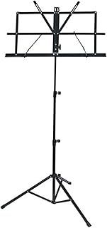 XiRah Trípode Plegable para partituras para escuelas, orquestas y coros para orquestas Escolares Coros (Color: Negro, tamaño: Talla única) (Negro Talla única) (Negro Talla única)