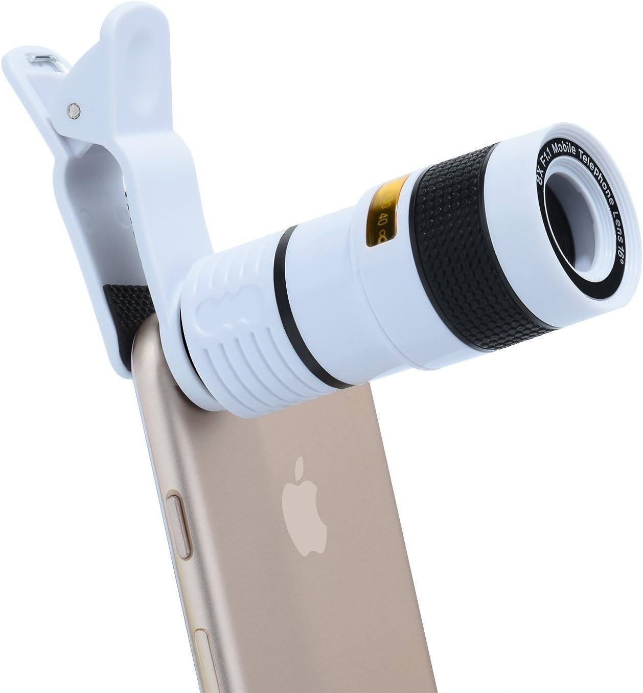 8X Zoom Optical Telescope Camera Lens for Phones (White)