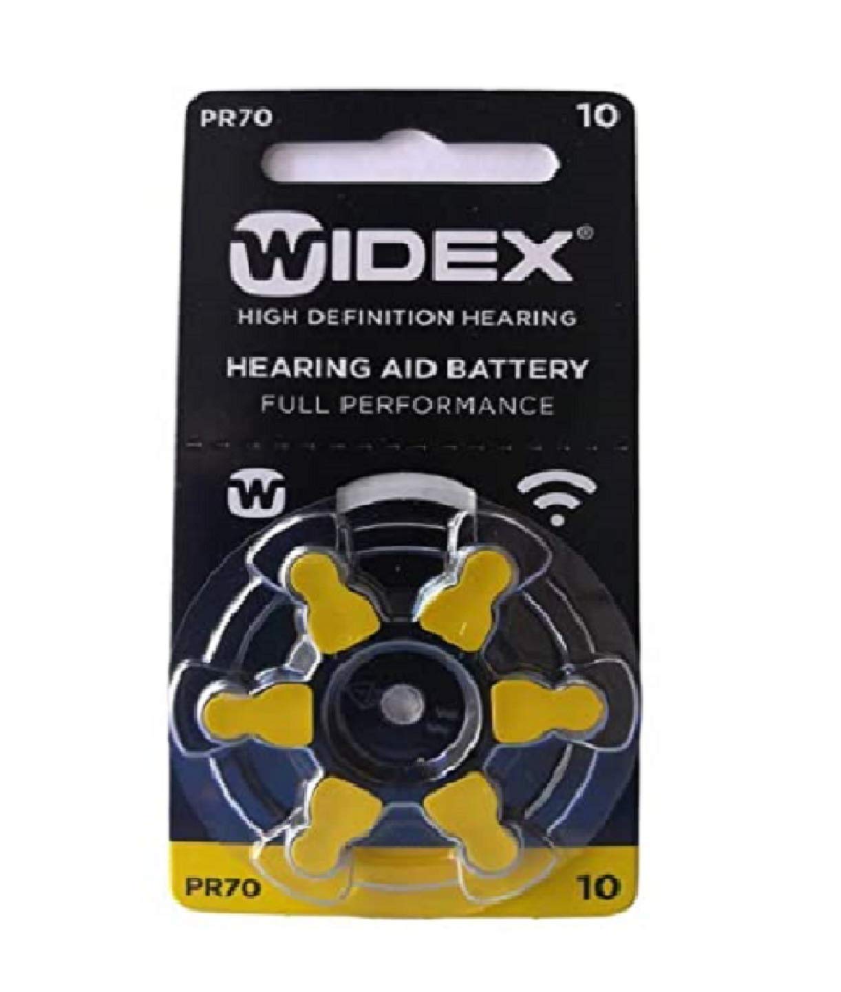 Widex hearing aid battery Size 10 (PR70) (4 Packets = 24 batteries