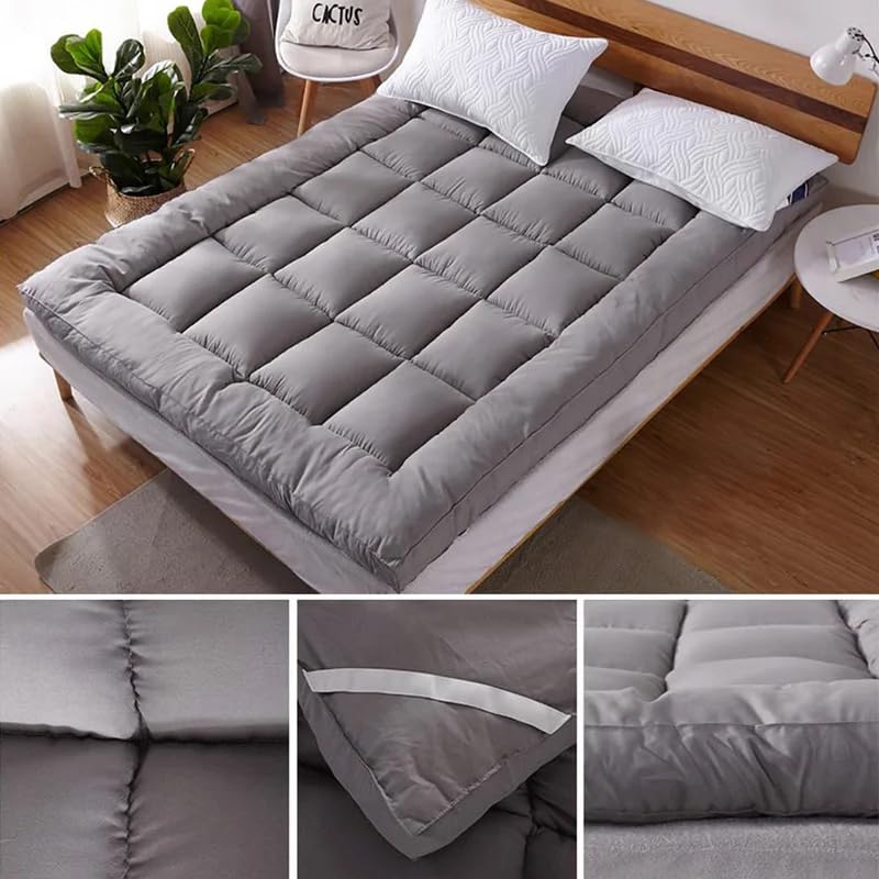 Image of Wakewell Mattress Topper, Padding for Double Bed 600 GSM, Super Soft Microfibre, Waterproof, Luxurious Mattress Protector