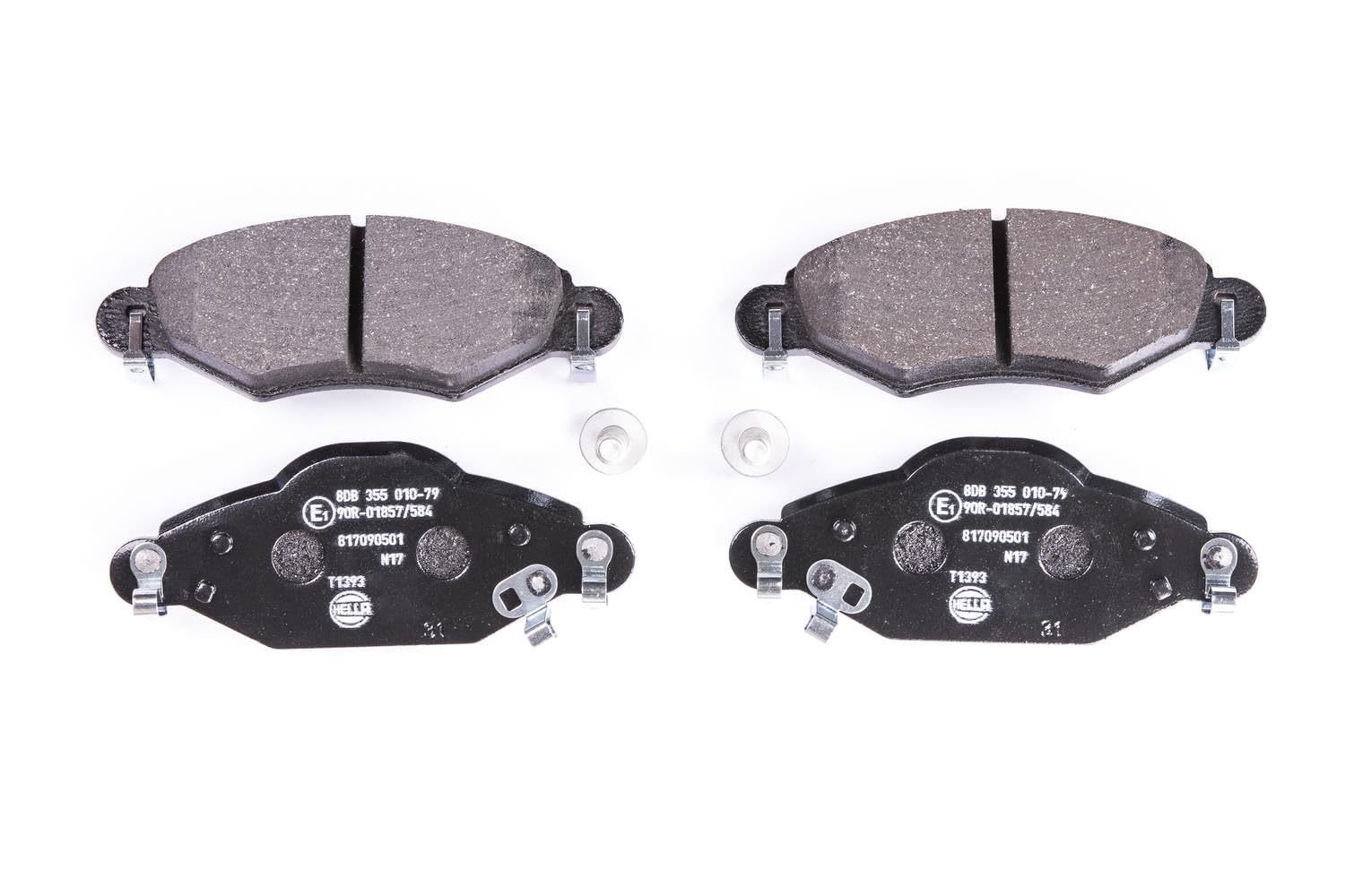 HELLA 8DB 355 010-791 Brake pad set - with acoustic wear warning - T1393 - for e.g. TOYOTA