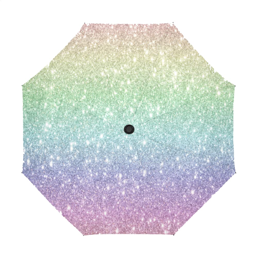Amazon.com: Deargifts Glitter Umbrella Windproof Travel Umbrella Custom ...
