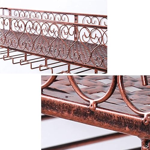 Miniatura 3 de LAXF-Shelf - Botellero de pared, soporte para botellas y vasos, almacenamiento de corcho, soporte de almacenamiento para botellas de vino o licor,