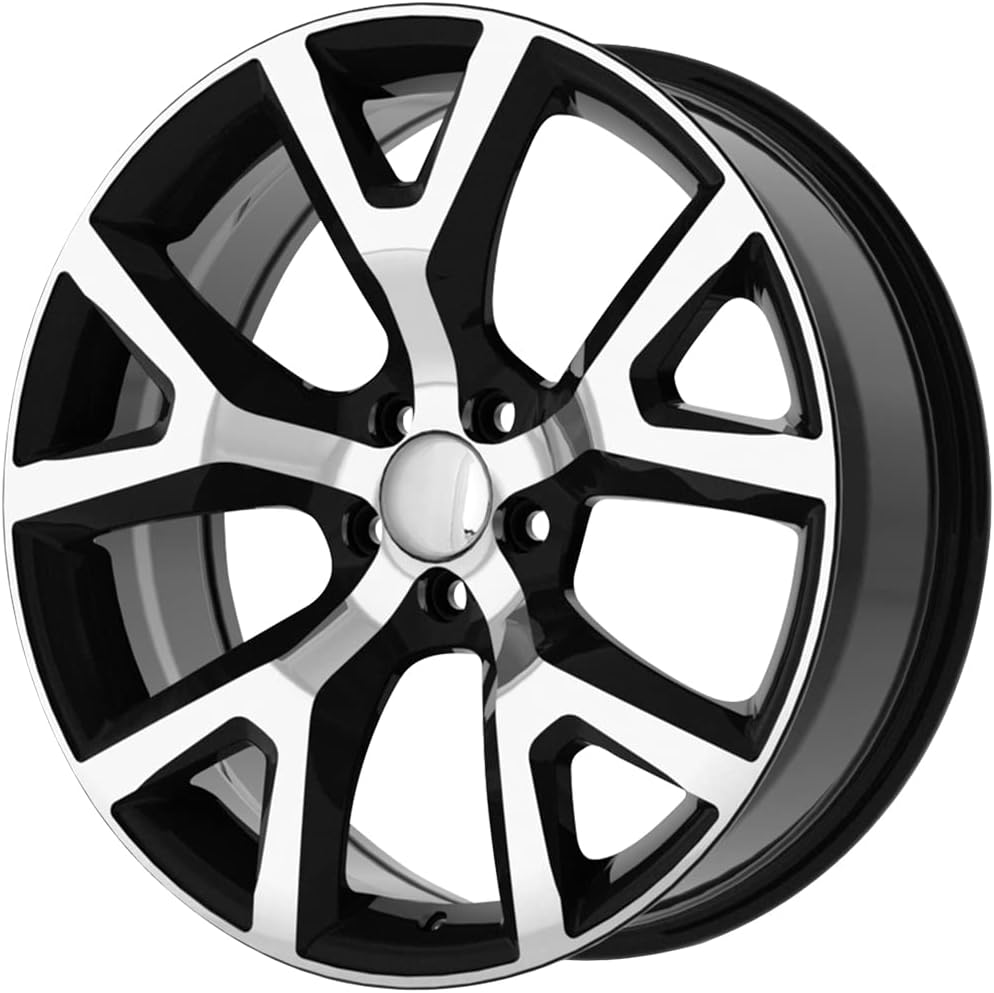 PR159 Gloss Black with Machined Face Wheel Chromium (hexavalent compounds) (17 x 7.5 inches /5 x 65 mm, 31 mm Offset)