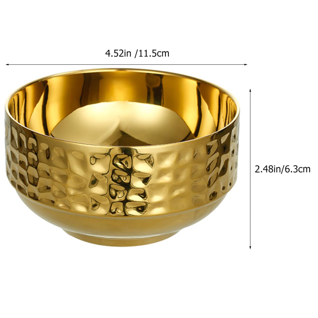 Cabilock Stainless Steel Kitchen Bowl Non Slip Rice and Snack Dish for Home Food Bowl for Sauces and Appetizers Easy to Clean and Lightweight Kitchen Essential