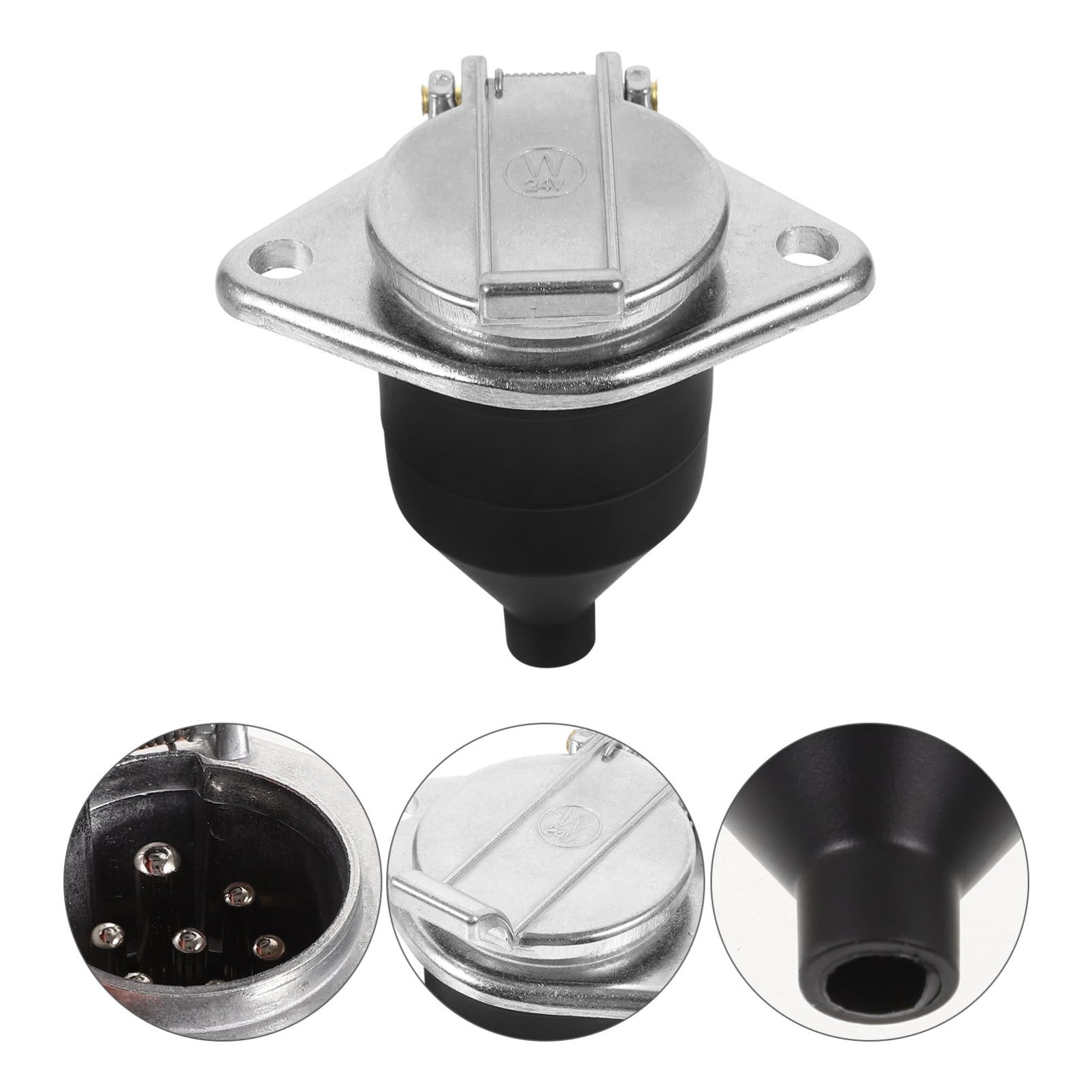 4 Piezas 7 de Remolque Conexiones electricas Cable de Remolque enchufar Adaptador bujias Enchufe de la luz del Enchufe para de Cables Carcasa de Aluminio