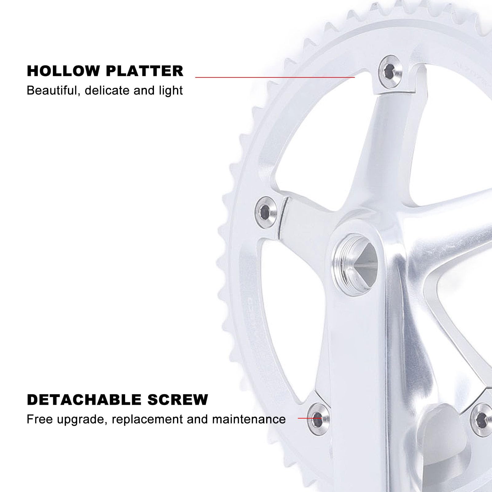 Light Fixed Gear Crankset Mountain Bike Crankset Single Speed