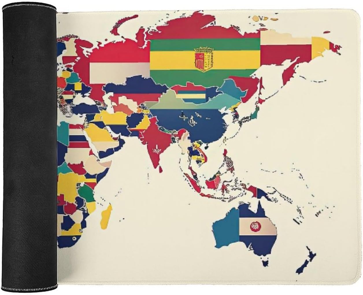 World Map Mouse Pad, Educational Large Mouse Pads, Durable Non-Slip Base Mousepad, Map Gaming Desk Mat, Keyboard Mouse Mat for Home Office